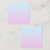 Roze en blauwe pastel gradiënt achtergrond vierkante visitekaartje (Voorkant / Achterkant)