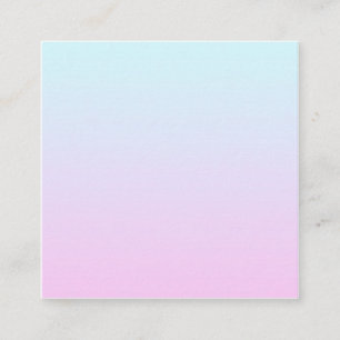 Roze en blauwe pastel gradiënt achtergrond vierkante visitekaartje