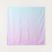 Roze en blauwe pastel gradiënt achtergrond wandkleed (Voorkant)