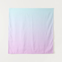 Roze en blauwe pastel gradiënt achtergrond wandkleed