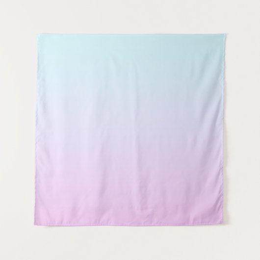 Roze en blauwe pastel gradiënt achtergrond wandkleed (Voorkant)