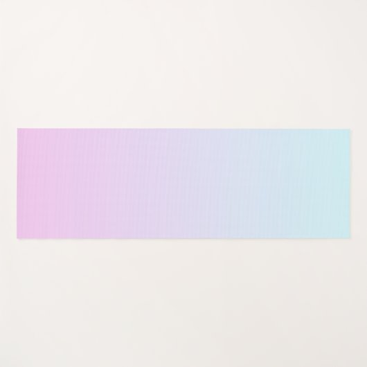 Roze en blauwe pastel gradiënt achtergrond yogamat (Voorkant (horizontaal))