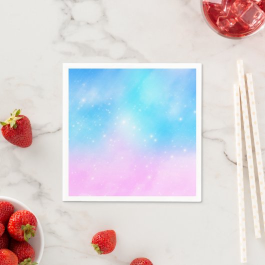 Roze en Blauwe Pastel Gradiënt Lucht Servet (Insitu)