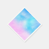 Roze en Blauwe Pastel Gradiënt Lucht Servet (Hoek)