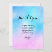 Roze en Blauwe Pastel Gradient Sky Bedankkaart (Voorkant)