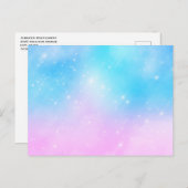 Roze en Blauwe Pastel Gradient Sky Briefkaart (Voorkant / Achterkant)