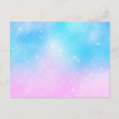 Roze en Blauwe Pastel Gradient Sky Briefkaart (Voorkant)