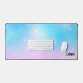 Roze en Blauwe Pastel Gradient Sky Bureaumat (Keyboard & Muis)