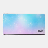 Roze en Blauwe Pastel Gradient Sky Bureaumat (Voorkant)