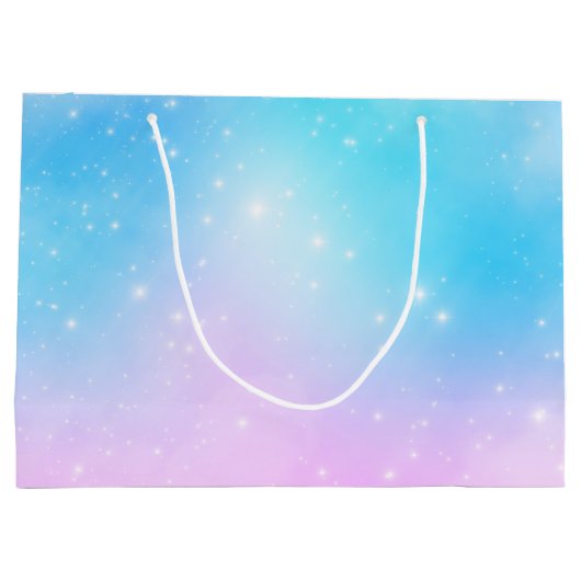 Roze en Blauwe Pastel Gradient Sky Groot Cadeauzakje (Achterkant)
