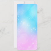 Roze en Blauwe Pastel Gradient Sky Menu Kaart (Achterkant)