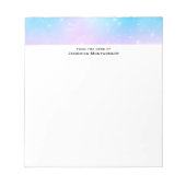 Roze en Blauwe Pastel Gradient Sky Notitieblok (Voorkant)