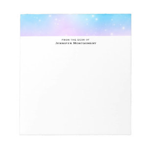 Roze en Blauwe Pastel Gradient Sky Notitieblok