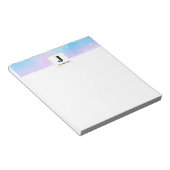 Roze en Blauwe Pastel Gradient Sky Notitieblok (Schuin)