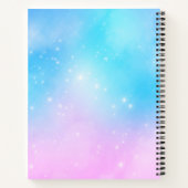 Roze en Blauwe Pastel Gradient Sky Notitieboek (Achterkant)