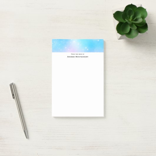 Roze en Blauwe Pastel Gradient Sky Post-it® Notes (Kantoor)
