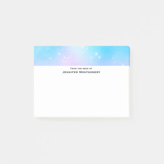 Roze en Blauwe Pastel Gradient Sky Post-it® Notes (Voorkant)