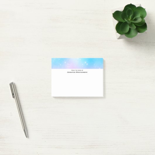Roze en Blauwe Pastel Gradient Sky Post-it® Notes (Kantoor)