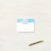 Roze en Blauwe Pastel Gradient Sky Post-it® Notes (Op bureau)