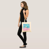 Roze en Blauwe Pastel Gradient Sky Tote Bag (Voorkant (model))