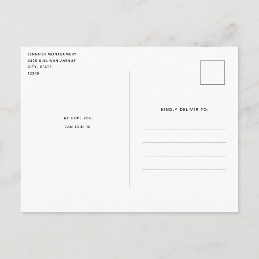 Roze en Blauwe Pastel Gradient Sky Verjaardag Uitnodiging Briefkaart (Achterkant)