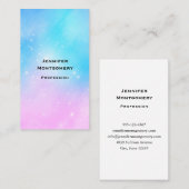 Roze en Blauwe Pastel Gradient Sky Visitekaartje (Voorkant / Achterkant)