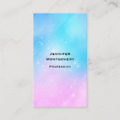 Roze en Blauwe Pastel Gradient Sky Visitekaartje (Voorkant)