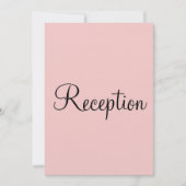 Roze en blauwe pastel monogram bruiloftsreceptie kaart (Voorkant)