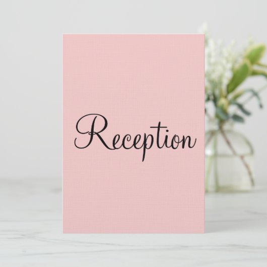 Roze en blauwe pastel monogram huwelijksreceptie kaart (Staand voorkant)