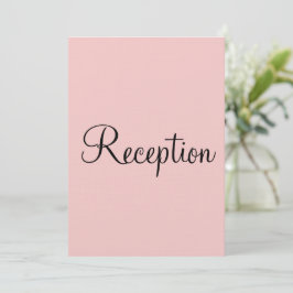 Roze en blauwe pastel monogram huwelijksreceptie kaart