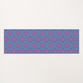 Roze en blauwe patroon yogamat (Achterkant (horizontaal))