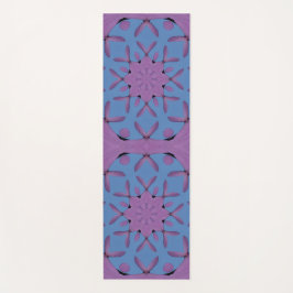 Roze en blauwe patroon yogamat