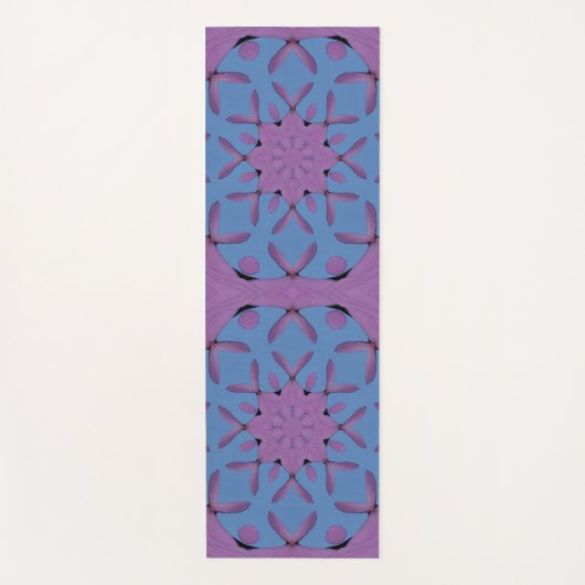 Roze en blauwe patroon yogamat (Voorkant)