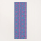 Roze en blauwe patroon yogamat (Achterkant)