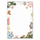 Roze en blauwe peperkoekkoekjes onthullen geslacht kaart (Achterkant)