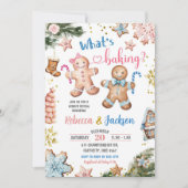 Roze en blauwe peperkoekkoekjes onthullen geslacht kaart (Voorkant)