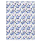 Roze en Blauwe Pioen Bloemen Tafelkleed (Voorkant)