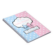 Roze en blauwe poka Dots Baby shower Guest Book | Notitieboek (Rechterzijde)