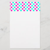 Roze en blauwe pokkendots briefpapier (Voorkant)