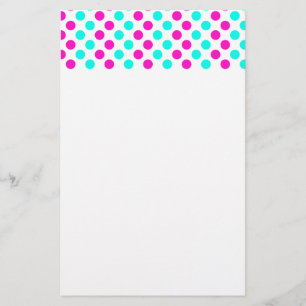 Roze en blauwe pokkendots briefpapier