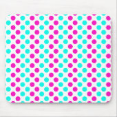 Roze en blauwe pokkendots muismat (Voorkant)