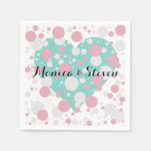 Roze en blauwe pokparelstaart luiers servetten (Voorkant)