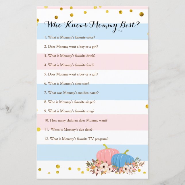 Roze en blauwe pompoen die mammie het beste spel k (Voorkant)