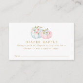 Roze en blauwe pompoen Geslacht Raffle Informatiekaartje (Voorkant)