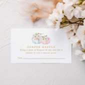 Roze en blauwe pompoen Geslacht Raffle Informatiekaartje