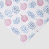 Roze en Blauwe Pompoenen en Ginger Jars Preppy Tissuepapier (Detail)