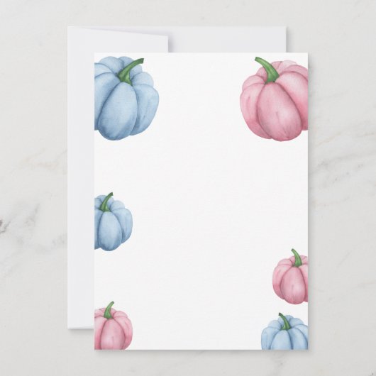 Roze en blauwe Pompoenen geslacht onthullen Kaart (Achterkant)