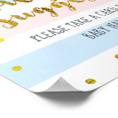 Roze en blauwe pompoennaam Suggestie Poster (Hoek)