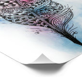 Roze en blauwe printer (8 x 10 inch) foto afdruk (Hoek)