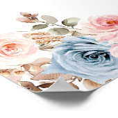 Roze en Blauwe Pumpkin Carriage Stembord Poster (Hoek)